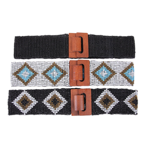 Top-Rated Luxury Handmade Comfortable Fashion Women's <b>Elastic</b> Stretchable Casual <b>Belt</b> Dress Waist Accessary Chain Beaded <b>Belt</b> - Product Image 6
