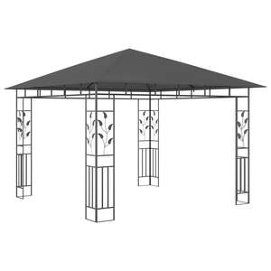 Gazebo de Acero con Recubrimiento en Polvo Color Antracita de 9.8x9.8x8.9 pies con Toldo de Poliéster, Pérgola y Pabellón - Product Image 2