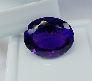 Aigue-marine violette impeccable, taille ovale, certifiée, pierre précieuse naturelle, Zubeda Gems, qualité excellente, rare, évaluation tierce AB113 - Product Image 4