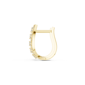 ต่างหูเพชรทรงกลมเพาะเลี้ยงในห้องปฏิบัติการ ทอง 14K 18K ประดับเพชรแบบ Pave ทรงโค้ง 0.43 กะรัต DEF VVS ต่างหูวินเทจสำหรับเจ้าสาวงานแต่งงาน ดีไซน์ ODM - Product Image 5