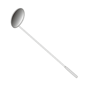 High Quality Manual Laryngeal Mirror 130mm Long 8mm Stainless Steel <b>Surgical</b> <b>Instrument</b> CE Certified Hospital Use Made Pakistan - Product Image 1