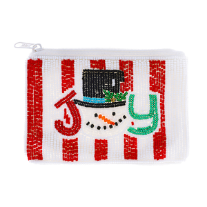 Porte-monnaie de Noël classique fait main avec perles, broderie, logo personnalisé, perles de rocaille, cadeaux promotionnels personnalisés - Product Image 5