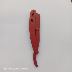 Rasoirs de rasage professionnels en gros, couleur rouge, fabricant de rasoirs de barbier, logo personnalisé, lames aiguisées, fournisseurs de rasoirs. - Product Image 6