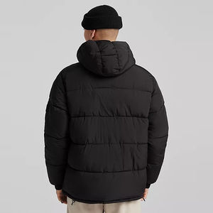 PASUXI Vente en gros de vestes légères et chaudes personnalisées, noires, rembourrées en duvet, pour l'hiver, pour hommes - Product Image 4