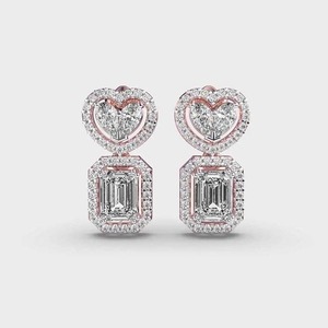 Pendientes de Diamantes Brillantes Más Vendidos para Novias, Chapados en Rodio, Certificados por IGI, Diseñados para Complementar su Vestido, Grandes - Product Image 2