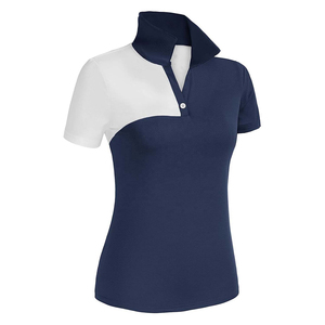 Camiseta Polo para Mujer, Color Marrón, 100% Poliéster, Tejido Elegante y Cómodo, Mangas Cortas, Cuello Elegante, Ecológica, para Uso Casual - Product Image 5