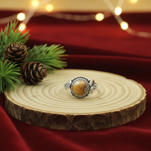 Bague en argent sterling 925 plaqué or avec pierre précieuse turquoise et cuivre, faite à la main, style bohème vintage, pour femme - Product Image 5