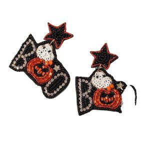 Pendientes de cuentas de semillas unisex BOO con perla y Diamante estilo religioso clásico para aniversario de boda o fiesta - Product Image 6