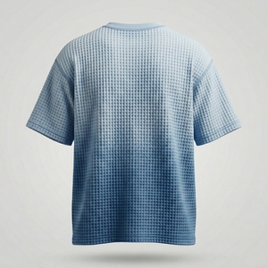 Waffle <b>Knit</b> Thermal Tshirt Short Sleeve Waffle Tee Mens Custom Logo Bulk Wholesale - Product Image 2