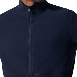 Veste zippée intégrale à col montant personnalisée pour homme, en polyester et élasthanne, pour la performance sportive, avec logo OEM, fournisseur de vêtements de sport en gros - Product Image 4