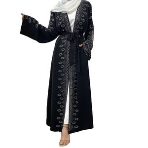 Thobe / Thawb 2 pièces modeste mode femmes ensemble à manches longues vêtements femmes musulmanes Abaya turquie dernière robe de dubaï - Product Image 1