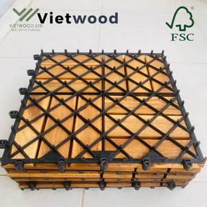 La plate-forme en bois de patio d'acacia extérieur couvre de tuiles le plancher imperméable de verrouillage - Product Image 4