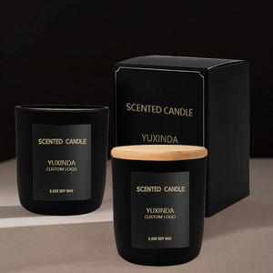Frascos de Vidrio Negro Personalizados para Velas, Tapa Dorada, Ecológicos, Duraderos, Varios Tamaños, Venta al por Mayor, Decoración del Hogar, Bodas - Product Image 4