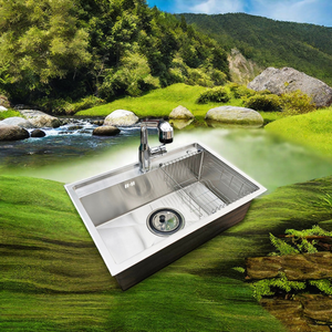 Évier de cuisine à bol unique SM 7048 G fait à la main au Vietnam Conception de robinet à un trou en acier inoxydable de la meilleure qualité - Product Image 4