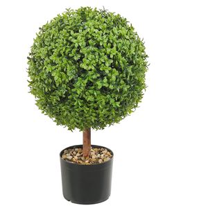 2x Sfere Artificiali di Bosso da 40,6 cm in PE, Decorazione da Giardino, Pianta Artificiale e Sfera Verde per Vaso - Product Image 4