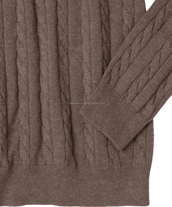 Pull en tricot pour homme personnalisé avec logo, pull d'hiver tendance, patchwork, tricot jacquard, col rond, manches longues - Product Image 5