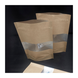 Kraft Paper Stand up Ziplock Food Packaging <b>Bags</b> with Windows - Product Image 4