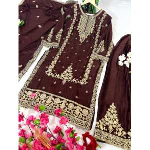 Ensemble Dupatta haut-bas et magnifique pour femmes - Product Image 1