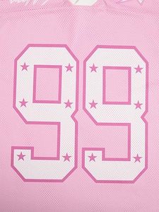 Camiseta Deportiva Oversize de Fútbol Americano para Mujer, de Malla, Manga Larga, Estampado 01, Estilo Urbano, Cuello en V, Transpirable, con Logotipo Personalizado - Product Image 5