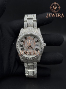 Mossinate Luxury High Quality Stainless Steel Analog Glass Watch Sparkling Diamonds for Men Women Mechanical Movement Hip Hop - Product Image 6