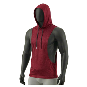 HYPEN SPORTS Unisex 100% Cotton Anti-Pilling <b>Vintage</b> Knitted Tie-Dyed Hooded <b>Tank</b> <b>Top</b> Custom Vest Fitness Wear Breathable Front - Product Image 1