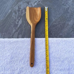 Cuillère de cuisine en bois naturel en gros avec long manche, lavable au lave-vaisselle, finition miroir, 10 ml, pour usage festif - Product Image 6