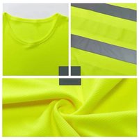 Ropa de Trabajo Unisex de Alta Visibilidad, Transpirable, de Poliéster Jersey Grueso, con Impresión de Logotipo Serigrafiado, Personalizada OEM