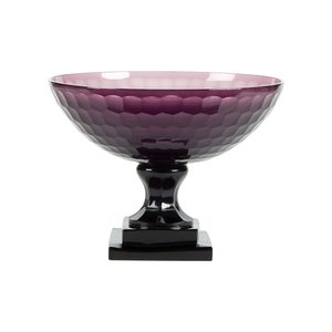 Cuenco de cristal verde con diseño acanalado y base cuadrada, florero contemporáneo para mesa - Product Image 5