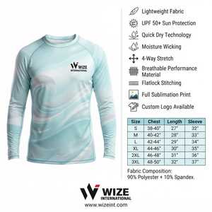 New Men <b>Compression</b> <b>Shirt</b> Long Sleeve Swim <b>Shirt</b> Sublimation Printed Rash Quick Dry Rash Guard - Product Image 6