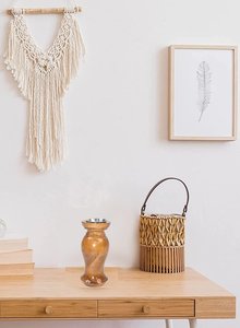 Quemador de Bakhoor Decorativo de Madera de Mango con Copa de Metal, Accesorio de Fragancia Árabe de Lujo para el Hogar - Product Image 5