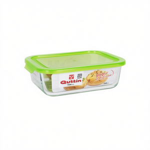 FIAMBRERA Recipiente Rectangular de Vidrio para Almacenamiento de Alimentos de 1500cc, 23 x 17.5 cm, Diseño Moderno, Apto para Microondas, con Diseño Impreso - Product Image 3