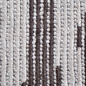 DECORDEC Tapis d'appoint épais en laine tufté à la main, motif abstrait marron foncé ivoire, écologique et antidérapant, pour salon - Product Image 3