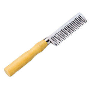 Ensemble de brosses à cheveux pour chevaux en acier inoxydable avec manche en bois, outils de toilettage en métal pour l'entretien des moutons et des chèvres, brosse à cheveux pour chevaux réutilisable en métal - Product Image 2