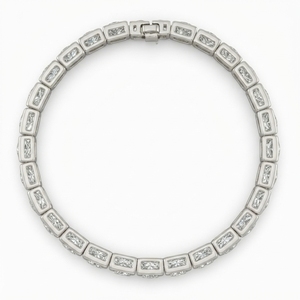 IGI Certified 13 CT Round Diamond Minimalist Tennis <b>Bracelet</b> in 10k White Gold Luxury Fine Jewelry for Women - Product Image 2