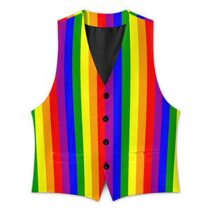 Chaleco Escocés Tradicional para Hombre, Estilo Kilt, con Rayas Arcoíris, Chaleco Colorido con Rayas Verticales - Product Image 2