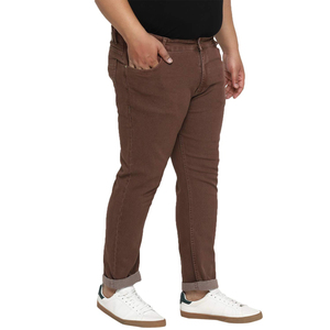 กางเกงยีนส์ทรงตรงไซส์ใหญ่สำหรับผู้ชายรุ่นใหม่ OEM สีสันตามสั่ง สไตล์ไฮสตรีท เป็นมิตรกับสิ่งแวดล้อม กันน้ำ ระบายอากาศได้ดี พร้อมปรับแต่งตามความต้องการ - Product Image 6