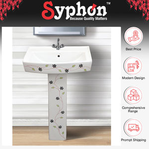 ข้อเสนอพิเศษสำหรับอ่างล้างมือเซรามิกคุณภาพเยี่ยม เป็นมิตรกับสิ่งแวดล้อม พร้อมฐานรอง ในราคาที่ดีที่สุด - Product Image 2