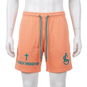 Hot Selling Style Men's High Quality Basketball Shorts Breathable Quick Dry Waterproof <b>Elastic</b> Waist Zipper 100% Polyester - Product Image 3