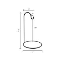 Support mural vertical rustique KSN en fer gravé, thème artistique, pour décoration intérieure, avec crochet de suspension, pour ornements de Noël, cloches et bananes