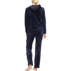 Conjunto de Pantalones y Chaqueta con Cierre, Cuello Alto, Puños Elásticos, Bolsillos Laterales Transpirables y Suaves, Cintura Elástica, Chándal de Terciopelo - Product Image 3