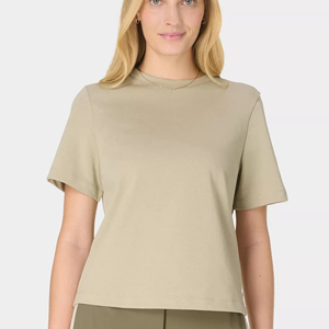 T-shirt personnalisé avec logo, de haute qualité, confortable, vente en gros, pour femmes, épaules tombantes, surdimensionné, imprimé - Product Image 4
