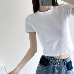 Nuevo Producto en Oferta, Top de Yoga Corto con Cuello Alto y Camiseta de Manga Corta para Mujer con Cuello Redondo - Product Image 2