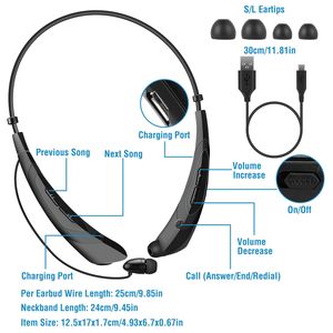 Auricolari Sportivi Wireless V5.0, Resistenti al Sudore, In-Ear con Fascia Magnetica da Collo, Stereo, Bassi Profondi, Comodi per lo Sport - Product Image 2