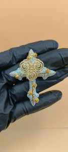 Colgante de cruz de Cristo, colgante de plata 925, colgante de fe religiosa para hombres y mujeres, joyería cristiana, joyería hip hop - Product Image 5