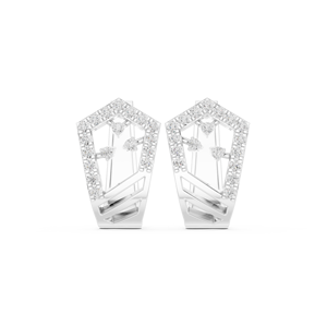 Boucles d'oreilles clous en argent sterling 925 avec zircon, coupe ronde étincelante, bijoux minimalistes de luxe pour femmes - Product Image 2