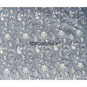 Tissu indien imprimé à la main à motifs floraux, 100 % coton, écologique, pour filles et femmes, séchage rapide, respirant, léger, vêtements d'été - Product Image 6