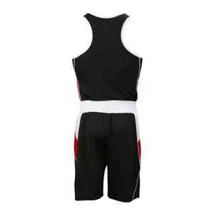 Uniforme de Boxeo para Hombre al por Mayor, 100% Poliéster, Transpirable, Elástico, de Secado Rápido, con Logotipo Personalizado en la Parte Delantera, Conjunto de Chaleco y Pantalones Cortos para Competencia - Product Image 3