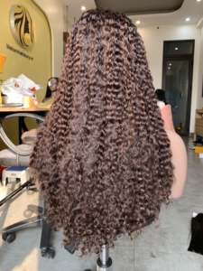 <b>Fringes</b> Kinhky Eursian Curly Wigs Natural Color 100% Vietnamese Human Hair <b>Extension</b> - Product Image 4