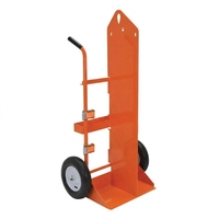 Chariot à double cylindre robuste sur mesure OEM, capacité 500 lb, avec œil de levage supérieur, roues pneumatiques/à mousse en option
