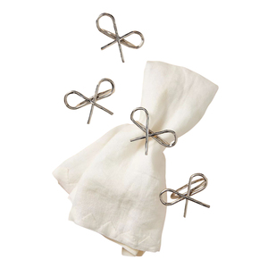 Wholesale Elegant Silver Metal Napkin Ring Holder For Wedding <b>Table</b> Decoration Modern Hollow Woven Wire Napkin Rings For Hotel - Product Image 4